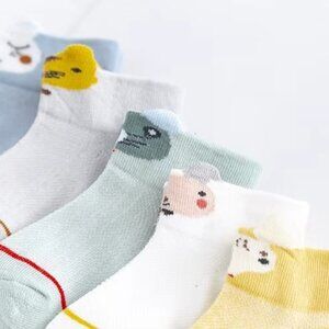 5Pairs/lot 0-2Y Baby Socks Summer Cotton 3D Cartoon Animal Kids Socks Girls Mesh